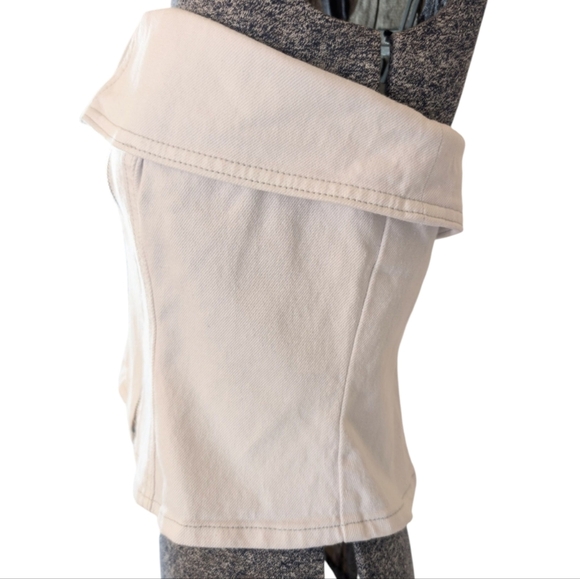 NWT Wild Fable White Denim Strapless Corset Top - Size M - Picture 11 of 11
